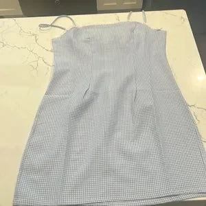 Plaid fitted mini dress